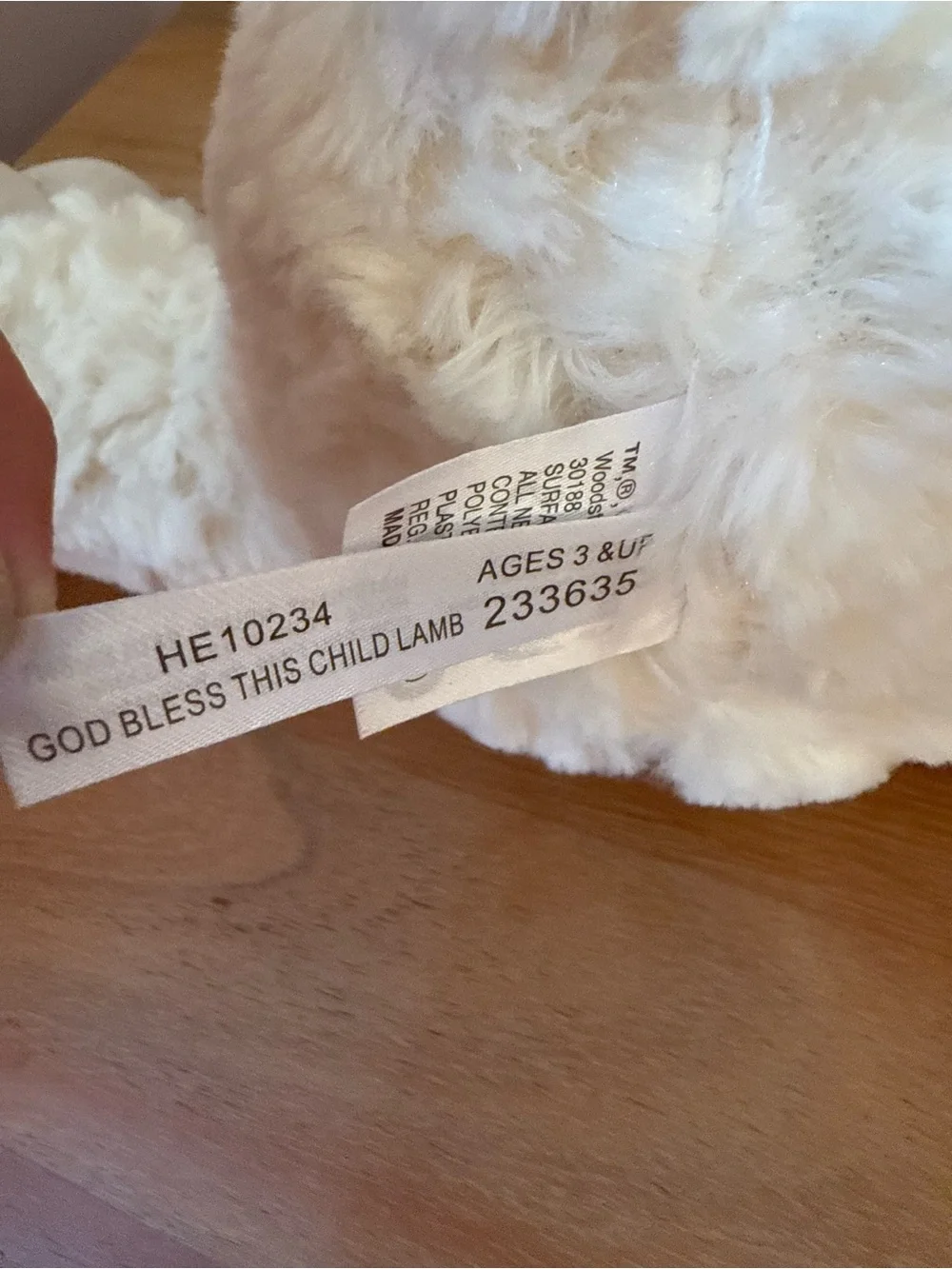 Ganz serenity lamb with crib cross Jesus loves me, plush stuffed animal blue NWT